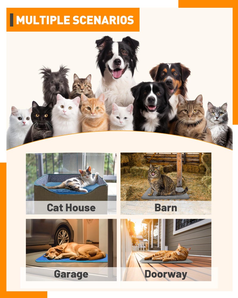 PETNF Pet Heating Pad Temperature Adjustment Dog Anti-bite Puppy with Timer Indoor Waterproof Pet Warming Electric Heated Bed Mat Dog - Image 5